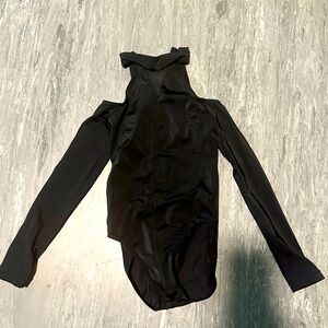 Black cut out leotard